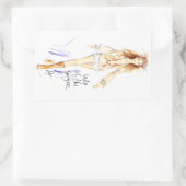 Lady of the Canyon Rechthoekige Sticker (Tas)