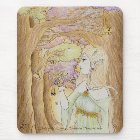 "Lady of the Forest"-mousepad Muismat (Voorkant)