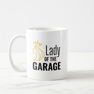 Lady of the Garage - Bold Wrench Crown Design Koffiemok