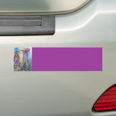 LADY OF THE LAKE Blue Paars Fantasy Bumpersticker (Op auto)