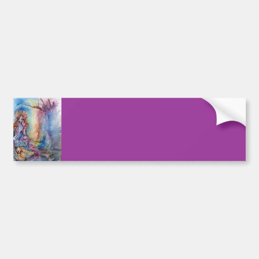 LADY OF THE LAKE Blue Paars Fantasy Bumpersticker (Voorkant)