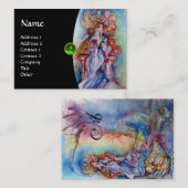 LADY OF THE LAKE monogram edelsteen roze violet ro Visitekaartje (Voorkant / Achterkant)