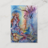 LADY OF THE LAKE monogram edelsteen roze violet ro Visitekaartje (Achterkant)