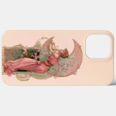 LADY OF THE MOON with FLOWERS IN PINK Case-Mate iPhone Case (Achterkant (horizontaal))