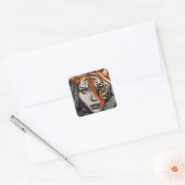 Lady of the Tiger - Frank Stockton Vierkante Sticker (Envelop)