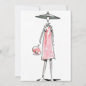 Lady off to Lunch Invitation Kaart (Voorkant)