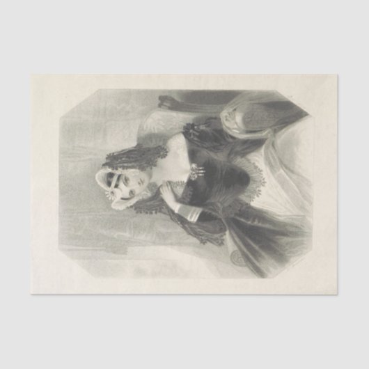  Lady Olivia Black en White Tissue Paper Tissuepapier (Voorkant)