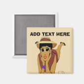 Lady On Beach Magneet (Voorkant / Achterkant)