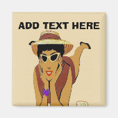 Lady On Beach Magneet (Voorkant)
