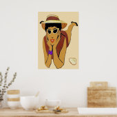Lady on Beach Poster (Keuken)