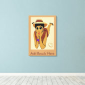 Lady On Beach, voeg tekst toe Canvas Afdruk (Insitu (Houten vloer))