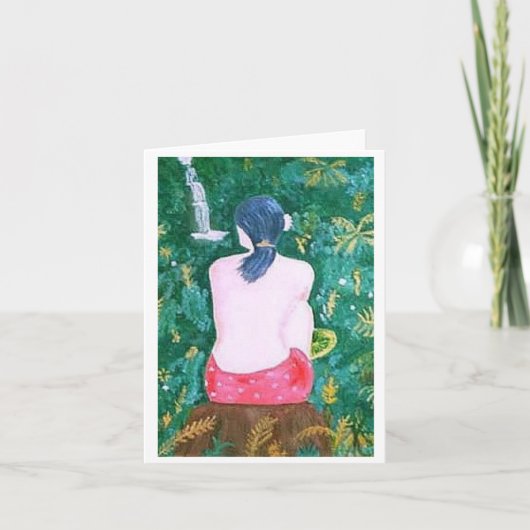 Lady on Rock Kaart (Voorkant)