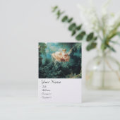 LADY ON SWOGRAM Green Pink White Pearl Visitekaartje (Staand voorkant)