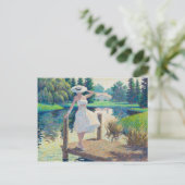 Lady on the Dock Briefkaart (Staand voorkant)