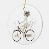 * LADY OP EEN BIKE* CHRISTMAS ORNAMENT (Links)