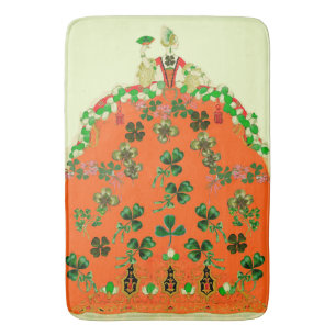LADY ORANGE EN KLAVERTJE VIER St. Patricks Day Fee Badmat