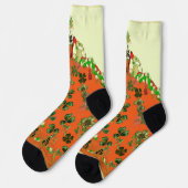 LADY ORANGE EN KLAVERTJE VIER St. Patricks Day-fee Sokken (Links)