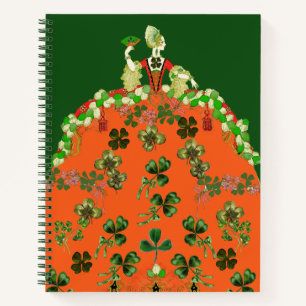 LADY ORANGE EN KLAVERTJE VIER St. Patricks Day Gro Notitieboek