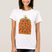 LADY ORANGE EN SHAMROCKS St. Patricks Day-feest T-shirt (Voorkant)