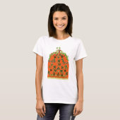 LADY ORANGE EN SHAMROCKS St. Patricks Day-feest T-shirt (Voorkant volledig)