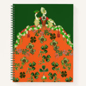 LADY ORANGE,SHAMROCKS St. Patricks Dag Groen Notitieboek (Voorkant)