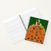 LADY ORANGE,SHAMROCKS St. Patricks Day Groene Notitieboek (Binnen)