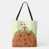 LADY ORANJE EN SHAMROCKS St. Patricks Day Party Tote Bag (Achterkant)