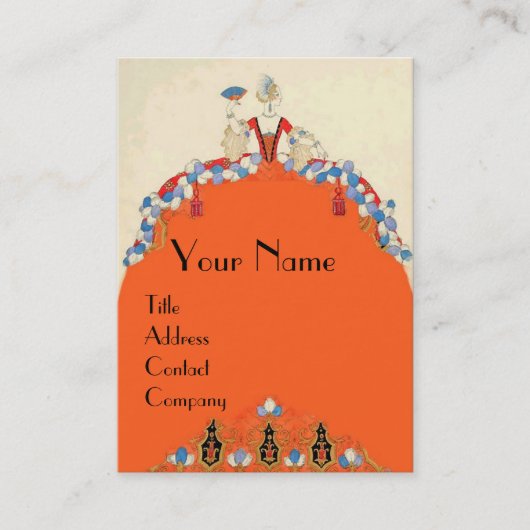 LADY ORANJE MODE COSTUME DESIGNER MAKEUP ARTIST VISITEKAARTJE (Voorkant)