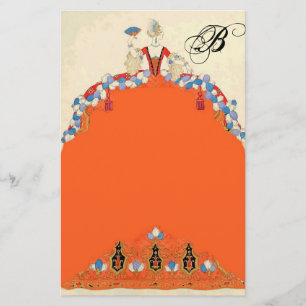 LADY ORANJE MODE COSTUME DESIGNER MONOGRAM BRIEFPAPIER