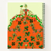 LADY ORANJE, SHAMROCKS ART DECO St. Patricks Day Notitieboek (Achterkant)