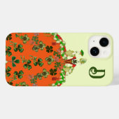 LADY ORANJE, SHAMROCKS St. Patricks Day Monogram C Case-Mate iPhone Case (Achterkant (horizontaal))