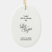 "Lady"-Ornament Keramisch Ornament (Achterkant)