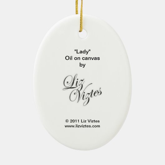 "Lady"-Ornament Keramisch Ornament (Achterkant)