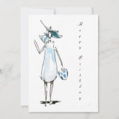 Lady out to Lunch Happy Birthday Card Kaart (Voorkant)