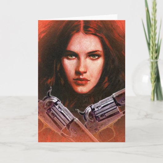 Lady Outlaw Groeten Kaart (Voorkant)