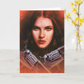 Lady Outlaw Groeten Kaart (Gele Bloem)