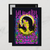 Lady paars briefkaart (Voorkant / Achterkant)