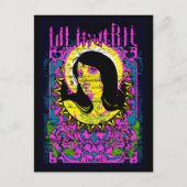 Lady paars briefkaart (Voorkant)