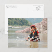 Lady Padaung Briefkaart (Voorkant / Achterkant)
