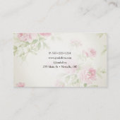 Lady Paintbrush Flower Dresser Rozen Shabby Visitekaartje (Achterkant)