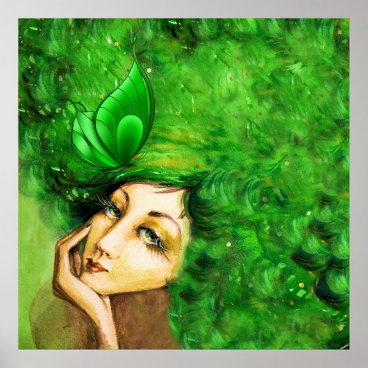 Lady Papilionem Art Poster (Voorkant)