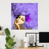 Lady Papilionem Art Poster (Thuiskantoor)