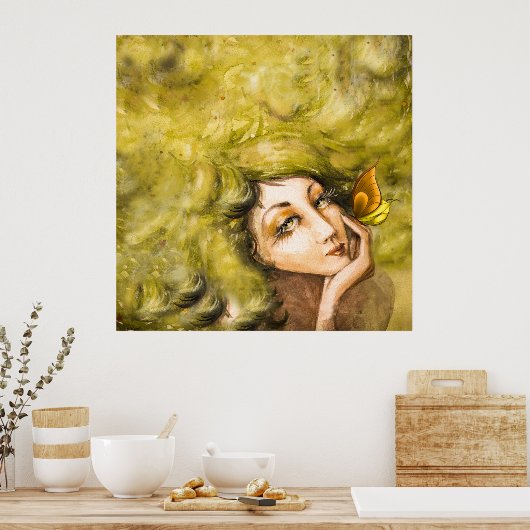 Lady Papilionem Poster (Keuken)
