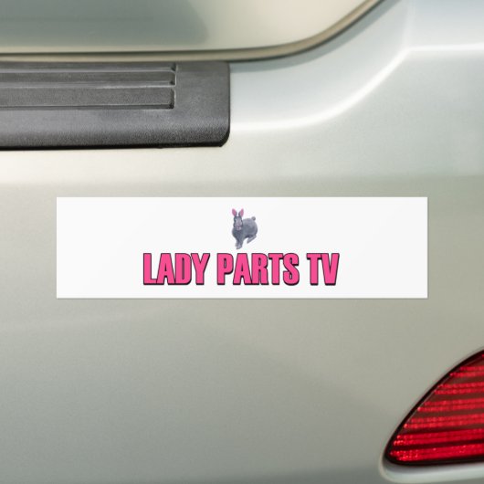 Lady Parts TV Bumpersticker Versie #2 (Op auto)
