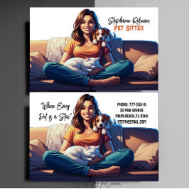 Lady Pet Cat Dog Sitter  Visitekaartje