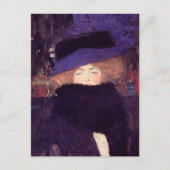 Lady Pet Feather Boa Gustav Klimt Briefkaart (Voorkant)