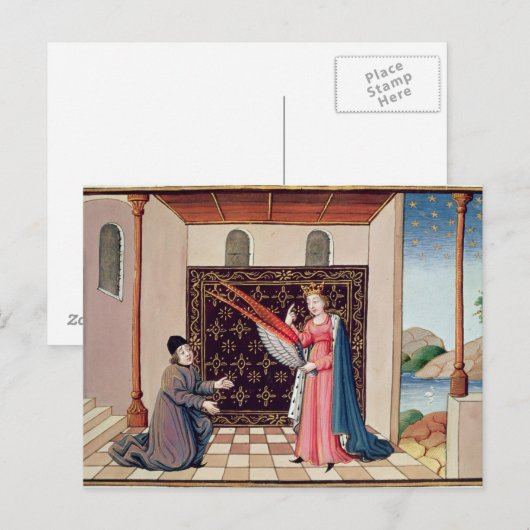 Lady Philosophy biedt Boethius wings aan Briefkaart (Voorkant / Achterkant)