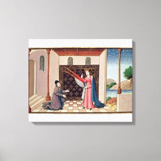 Lady Philosophy biedt Boethius wings aan Canvas Afdruk (Voorkant)