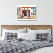 Lady Philosophy biedt Boethius wings aan Canvas Afdruk (Insitu (Slaapkamer))