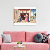 Lady Philosophy biedt Boethius wings aan Canvas Afdruk (Insitu (Woonkamer))